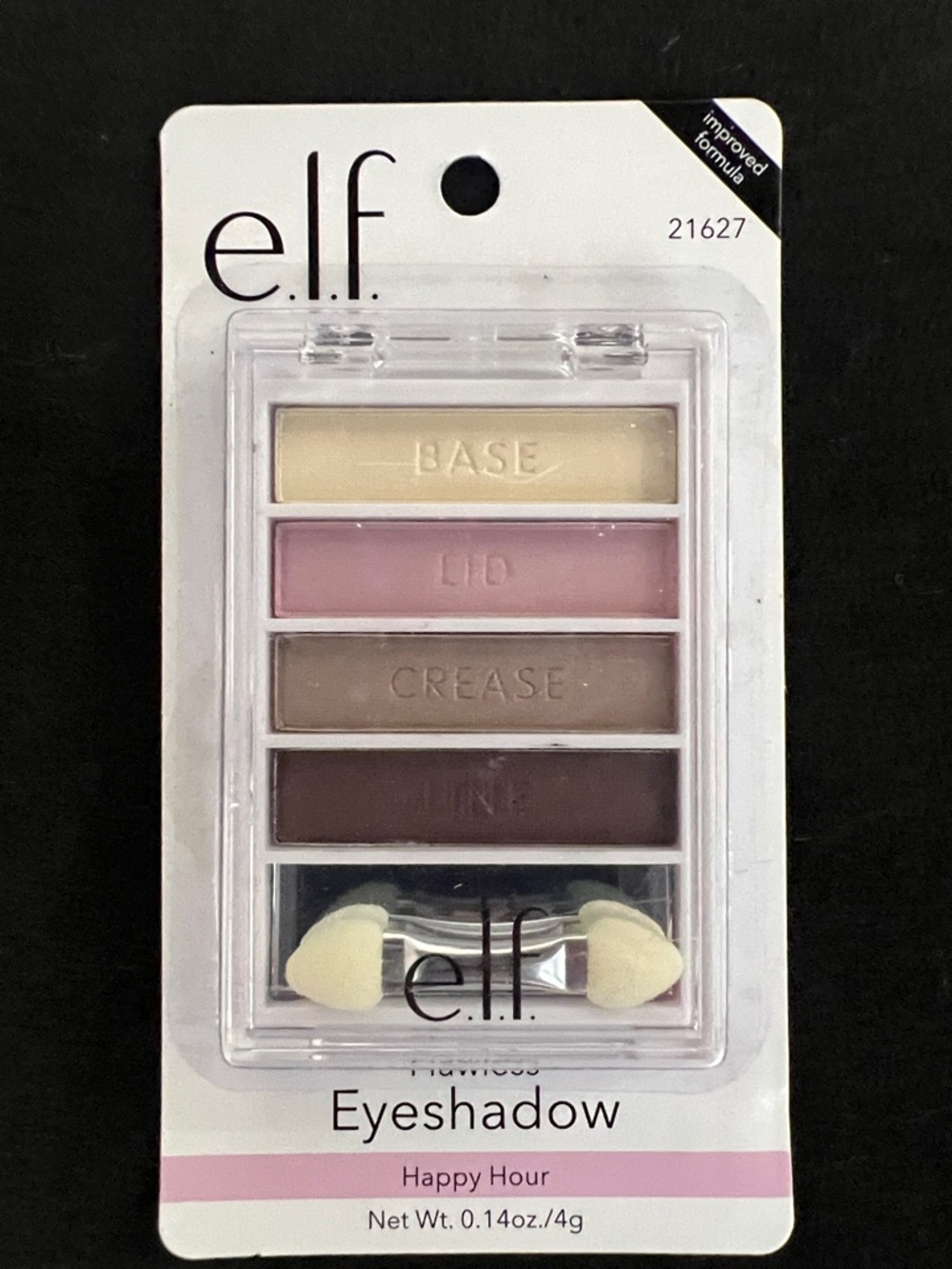 NIP e.l.f. Flawless Eyeshadow Palette Happy Hour - Cream, Pink, Taupe, Plum